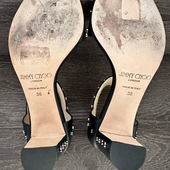 Jimmy Choo Veto Heel, Size 6, Black with silver studs - Picture 4 of 4